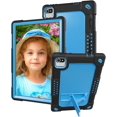 thumbnail image 1 of Kebiory Kids Friendly Shockproof Shoulder Strap Rugged Shell for Moderness 10.1 Tablet MB1001/CZZ /Okaysea 10.1 Tablet/HAPPYBE/ANYLAKE/Freeski OLEXEX Bestski/Velorim/ZZB 10 Inch Tablet(Black+Blue), 1 of 6
