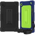 thumbnail image 1 of Kebiory for Samsung Galaxy Tab A9 Tablet Case,Heavy Duty Kids Shockproof Hybrid with Kickstand Protective Case for Samsung Galaxy Tab A9 8.7 Inch 2024 (Model:SM-X110/X115/X117) (Black+Green), 1 of 7