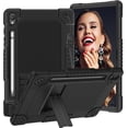 thumbnail image 1 of Kebiory for Samsung Galaxy Tab S9/S10 FE Tablet Case,Kids Friendly Shoulder Strap Hybrid Shockproof with Pen Holder Protective Case for Samsung Galaxy Tab S9/S9 FE/S9 FE (Black/Black), 1 of 6