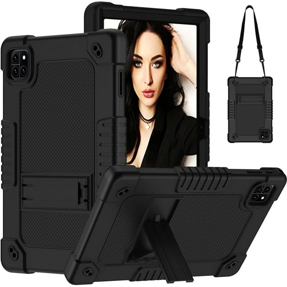 for Callsky-Tab Ctab 10 Tablet 10.1 inch Case,Heavy Duty Shockproof with Shoulder Strap Kickstand Hybrid Kids Friendly Cover for Callsky-Tab Ctab 10/for Callsky-Tab Cpad 10 Tablet(Black)