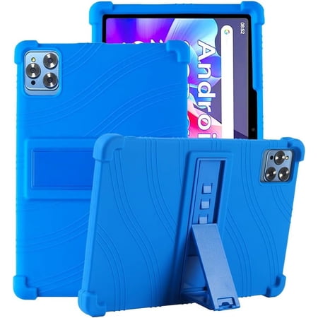 Kebiory Soft Silicone Shockproof Case Kids with Kickstand for Aiprotable K10 10 inch/Odea A10/ZOFYWNAS A10 10 inch/Lville LVEC10 10.1 inch/UGRIHACH UG-C10/DEERTiME E15 Android 14 Tablet(Blue)