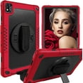 thumbnail image 1 of Kebiory for TCL TABMAX 10.4 Inch Tablet Case,Shockproof 360 Rotating Stand Hand&Shoulder Strap Kids Friendly Case for Nokia T20/TCL Tab Pro 5G(Model: 9198S)/VASTKING KingPad M10 Tablet(Red+Black), 1 of 6