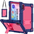 thumbnail image 1 of Kebiory for TabneraX 10.1 Inch Tablet Case,Heavy Duty Hybrid Shockproof Kids Protective Case Built in Kickstand Shoulder Strap Cover for TabneraX UTbook 10.1 Inch/AWOW UTBook_14 Tablet(Navy/Pink), 1 of 8