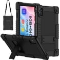 thumbnail image 1 of Kebiory for TabneraX 10.1 Inch Tablet Case,Heavy Duty Hybrid Shockproof Kids Protective Case Built in Kickstand Shoulder Strap Cover for TabneraX UTbook 10.1 Inch/AWOW UTBook_14 Tablet(Black), 1 of 8