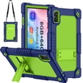 thumbnail image 1 of Kebiory for TabneraX 10.1 Inch Tablet Case,Heavy Duty Hybrid Shockproof Kids Protective Case Built in Kickstand Shoulder Strap Cover for TabneraX UTbook 10.1 Inch/AWOW UTBook_14 Tablet(Navy/Green), 1 of 8