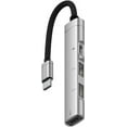 thumbnail image 1 of Kebiory USB C Hub Adapter,4 in 1 USB HUB with 1 USB 3.0,2 USB 2.0 and Fast Charging Port for iPhone/iPad Compatible with USB Microphones/USB Flash Drive/Keyboard/Mouse(Silver), 1 of 7