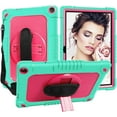 thumbnail image 1 of Kebiory for Walmart ONN 10.1 Inch Tablet Case Gen 3 2022(Model:100071485),Shockproof Kids Friendly Armor Case 360 Kickstand Shoulder Hand Strap Shell,for Walmart Onn 10.1 Inch 3nd Gen(Green+Pink), 1 of 6