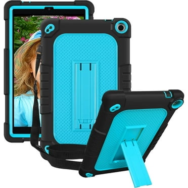 Hoibon Shockproof Case For Walmart Onn 8 Inch Tablet Case (2024 Model 100135923) Rugged Kids Friendly Case With Screen Protector Shoulder Strap Kickstand For Onn 8 4th Gen 2024 Model (GreenPink 2Pcs