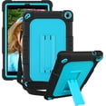 thumbnail image 1 of Kebiory for Walmart Onn 8 Inch Gen 3 2022 (Model:100071483) Tablet Case,Shockproof Kids Friendly Shoulder Strap Cover Case Built-in Kickstand for Walmart Onn 8 Inch 3nd Gen 2022 Tablet(Black+Blue), 1 of 6