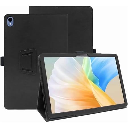 Kebiory for Walmart Onn 8 inch 2024 Tablet Case,PU Leather Folio Folding Stand Protective Cover with Pencil Holder&Wrist Strap Case for Walmart Onn 8 (Model:100135923) 2024 Released(Black)