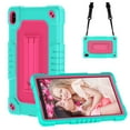 thumbnail image 1 of Kebiory for Walmart Onn 8 inch Tablet Case Gen 4 2024 Model,Heavy Duty Kids Friendly Shockproof with Shoulder Strap Kickstand Case for Walmart Onn 8 inch 2024 (Model:100135923) Tablet(Green/Pink), 1 of 8