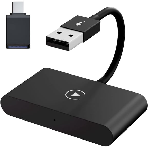 Kebiory Wireless Carplay Adapter,2024 Upgrade Converts Wired to Wireless Carplay Dongle for Wireless Control Plug & Play Carplay Fit for Cars from 2015 & for Apple iPhone iOS 10+ (Black)