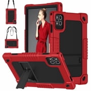 Kebiory for ZONKO D115 Tablet Case,Shockproof Kids Rugged Case for Relndoo T618/YOBANSE T618/Suicoey T618/ZONKO D115/ANTEMPER Android 14 13/FEONAL Android 13/ZONKO D106 10 inch Tablet(Red/Black)