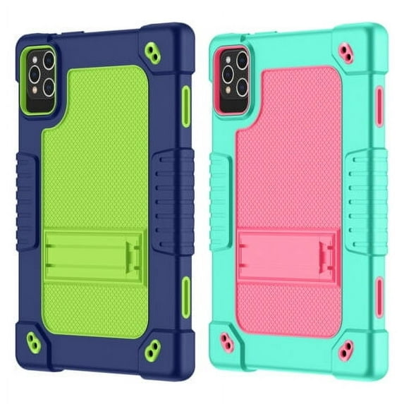 Kebiory for ZONKO D115 Tablet Case,Shockproof Kids Rugged Case for Relndoo T618/YOBANSE T618/Suicoey T618/ZONKO D115/ANTEMPER Android 14 13/FEONAL Android 13/ZONKO D106 10 inch Tablet(Navy+Pink)