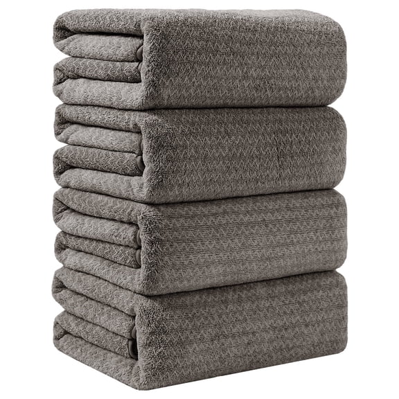 Kebury 4 Pack Bath Towels Extra large, 35"x70" Bath Sheets Towels Set For Adults, Oversize Bathroom Towel Ultra Soft Microfiber Quick Dry Highly Absorbent Shower Towel Spa Hotel Use (Dark Brown)