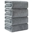 thumbnail image 1 of Kebury 4 Pack Bath Towels Extra large, 35"x70" Bath Sheets Towels Set For Adults, Oversize Bathroom Towel Ultra Soft Microfiber Quick Dry Highly Absorbent Shower Towel Spa Hotel Use (Dark Gray), 1 of 8