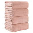 thumbnail image 1 of Kebury 4 Pack Bath Towels Extra large, 35"x70" Bath Sheets Towels Set For Adults, Oversize Bathroom Towel Ultra Soft Microfiber Quick Dry Highly Absorbent Shower Towel Spa Hotel Use (Pink), 1 of 8