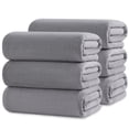 thumbnail image 1 of Kebury 6 Pack Bath Towels Set, 27"x55" Bath Sheets Towels Set For Adults, Mid-size Bathroom Towel Ultra Soft Microfiber Quick Dry Highly Absorbent Shower Towel Spa Hotel Use (Dark Gray), 1 of 7