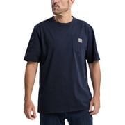 Kecols Men's Loose Fit Thick Work T-Shirts Soft Short Sleeve Pocket TeeTall & RegularNavy,4XL