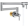thumbnail image 1 of Kede Brushed Nickel Pot Filler, Pot Filler Faucet Wall Mount, Brass Folding Stretchable with Double Joint Swing Arm Single Hole Two Handles Kitchen Restaurant, 1 of 4