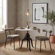 Kede Dining Chair Green Tweed Dining Chair, Modern Style, Soft chenille fabric, Steel, Indoor Dining