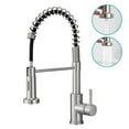 thumbnail image 1 of Kede Kitchen Faucet with Pull Down Sprayer,Commercial Single Handle Kitchen Sink Faucets for Farmhouse Camper Laundry Utility Rv Wet Bar Sinks Brushed Nickel, 1 of 8