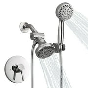 Kede Shower Faucet System with Bathroom Spout Rain Shower Kit, High Pressure Handheld Shower Head Dual 2 in 1 Shower Combo Faucet Set with Valve Trim Kit(Valve Include) Oil-Rubbed Bronze