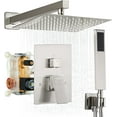 thumbnail image 1 of Kede WM-9997-8-BN 8 Inches Ceiling Mounted Brushed Nickel Rain Shower System Set, 1 of 7
