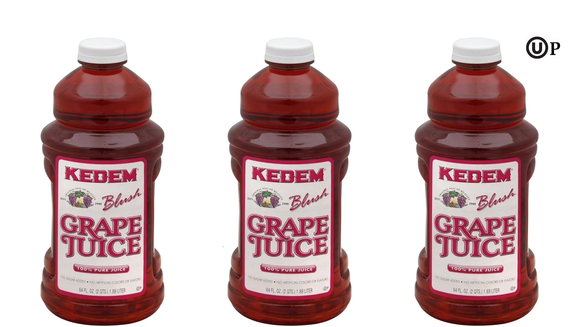 Kedem Blush Grape Juice 64 Oz, Gluten Free, OU Kosher For Passover, 3