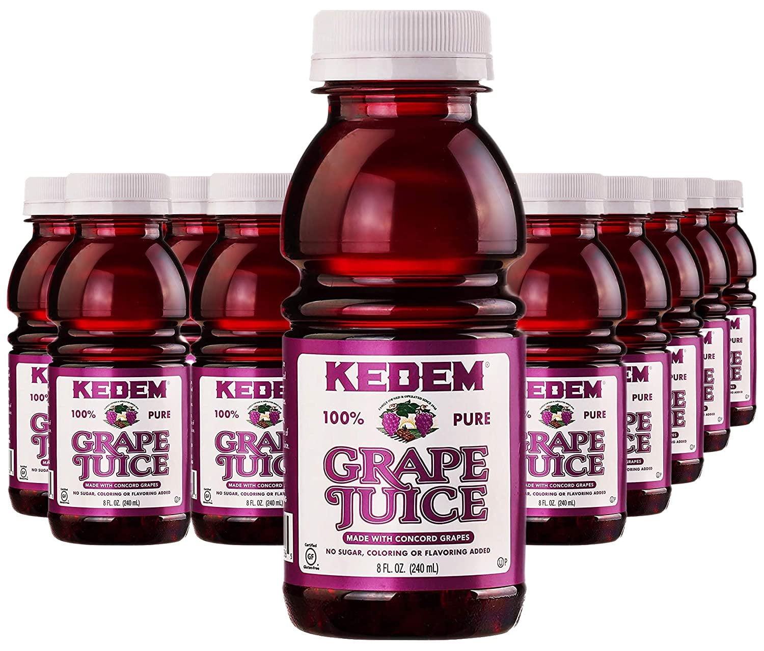 Kedem Concord Grape Juice, 8oz Plastic Bottle 24 Pack