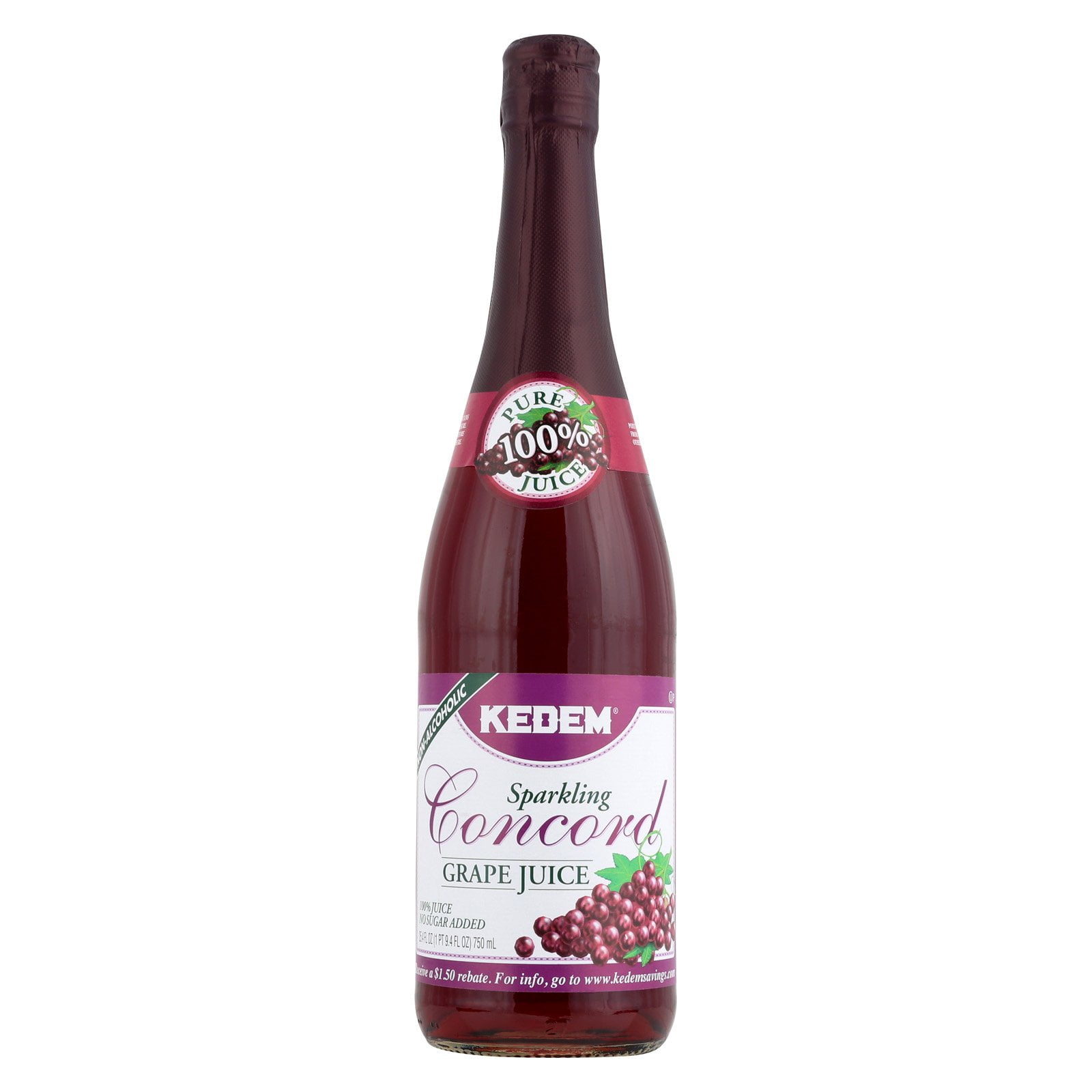 Kedem Concord Grape Sparkling Juice, 25.4 Ounce 12 per case