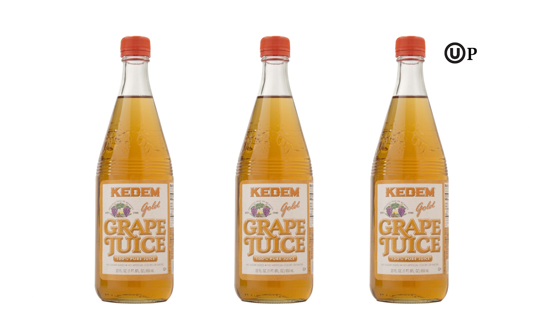 Kedem Gold Grape Juice 22 fl oz, Gluten Free Certified Kosher for