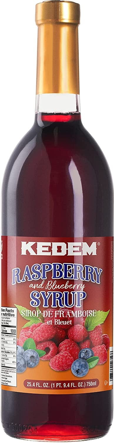 Kedem Real Raspberry and Blueberry Syrup 25.4oz Made with Real Berries ...