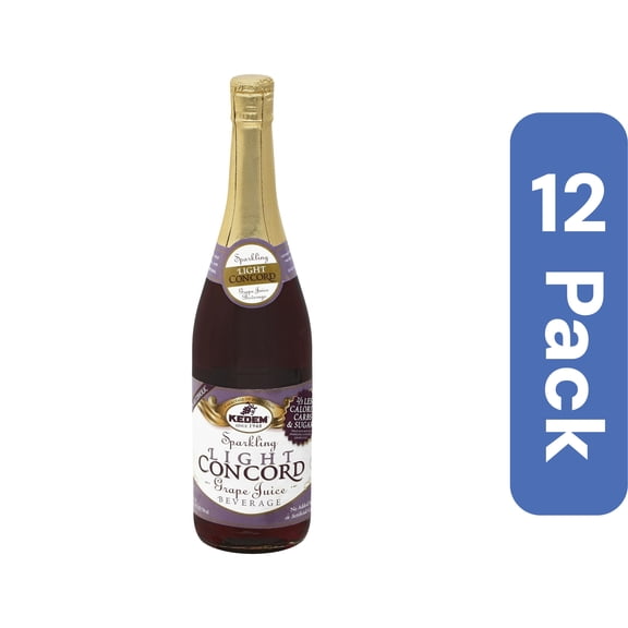 Kedem Sparkling Concord Grape Juice Light 750 ml (Pack Of 12)