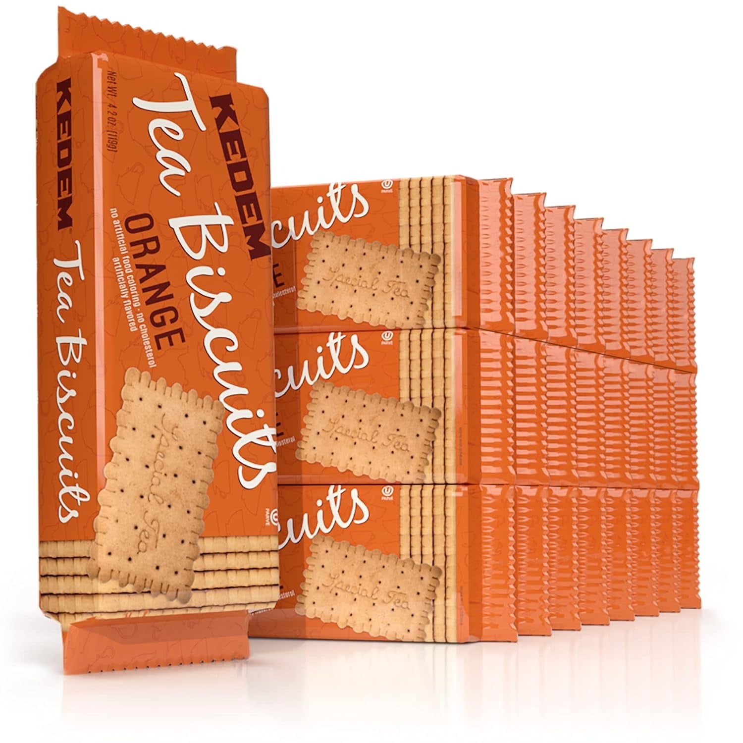 Kedem Tea Biscuits, Orange, 4.2-Ounce (Pack of 24)