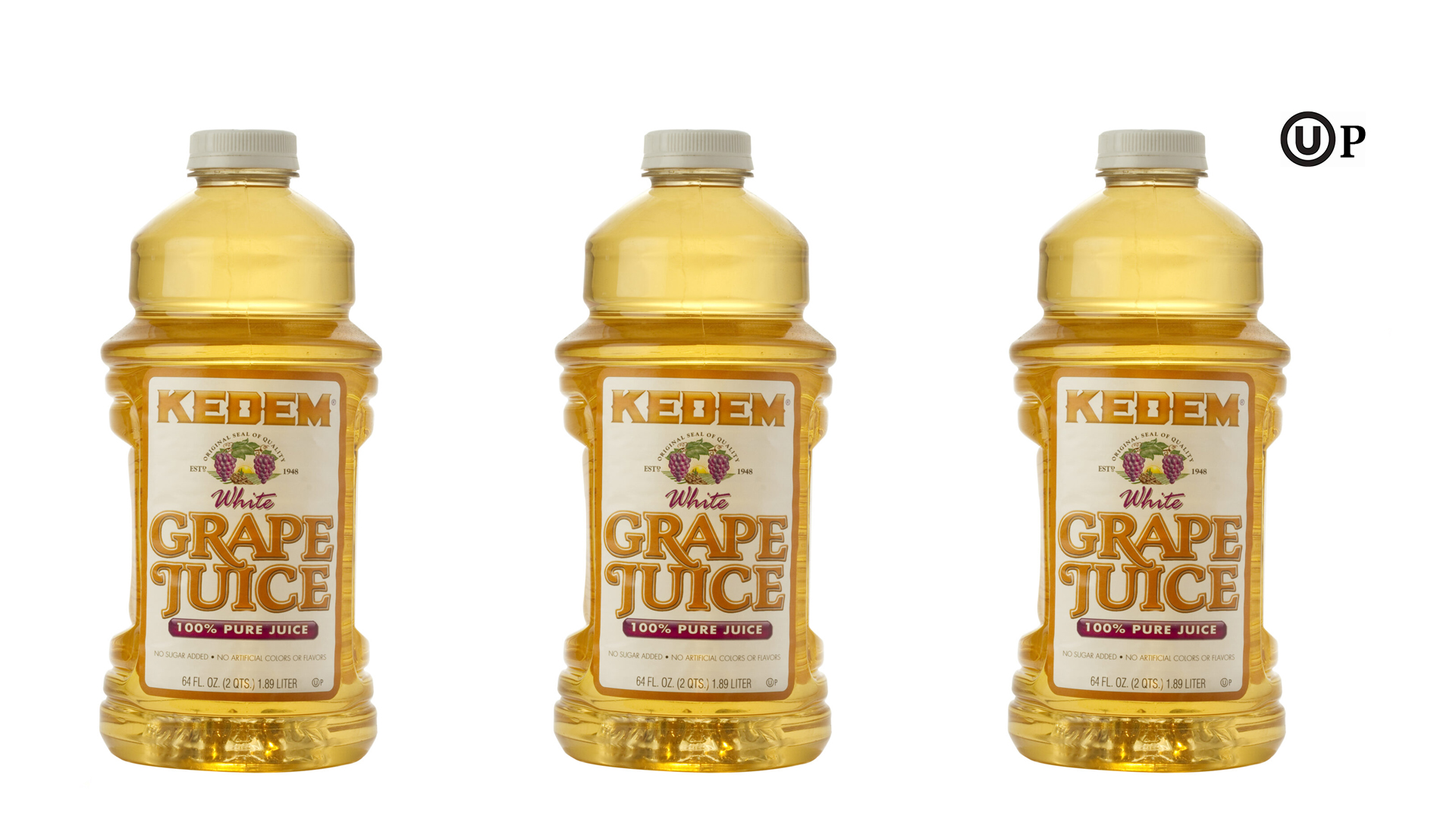 Kedem White Grape Juice 64oz Gluten Free, Certified Kosher for Passover
