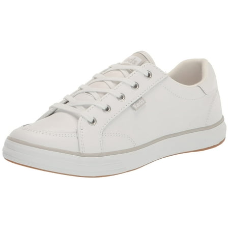 Keds Center 3 Lace Up, Sneaker Womens, White Leather, 7 Medium