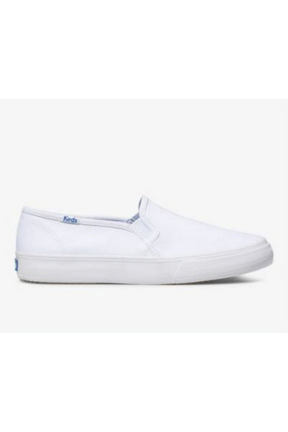 Double Decker Canvas Slip On Sneaker Women White