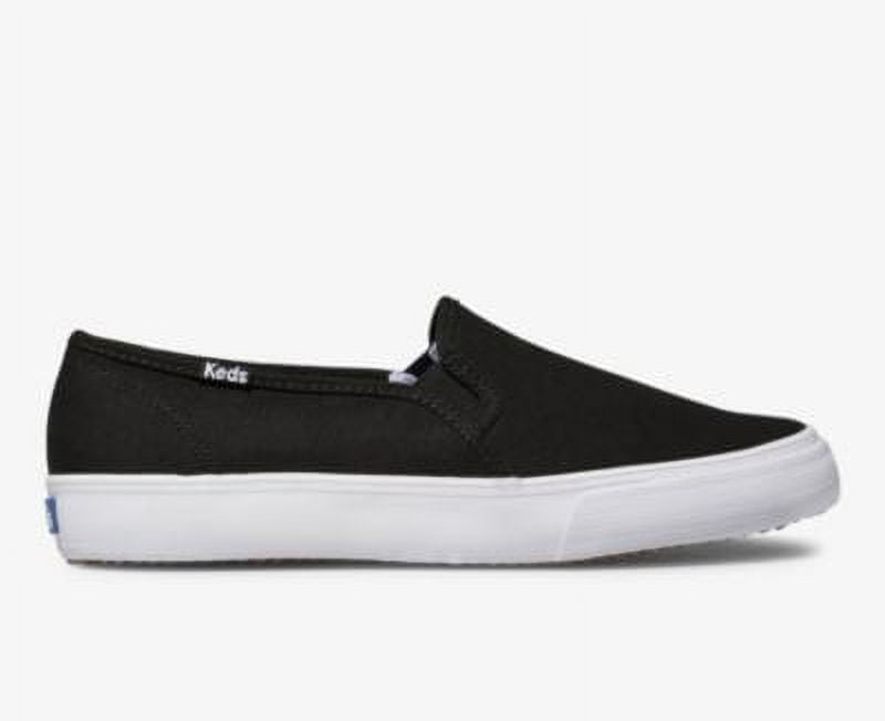 Keds Women s Casual Dress Shoes Double Decker Canvas Slip On Sneaker Black Size 7 Walmart