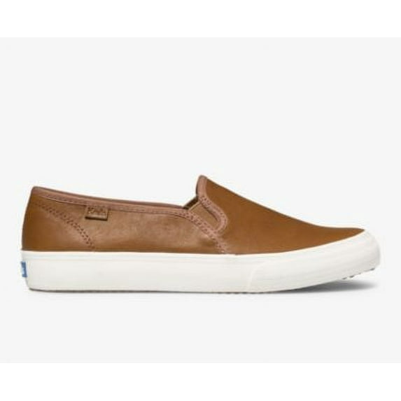 Keds Double Decker Leather Slip On Sneaker Women Cognac