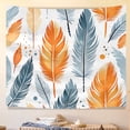 thumbnail image 1 of Clouds Ethnic Boho Decorative Tapestry for House Home Office Dorm Bedroom Decoration - Tribal Designs Tapestries Adorable Boho Feathers Playful Shapes Washable Dorm Tapestry 51x59 Inch, 1 of 5