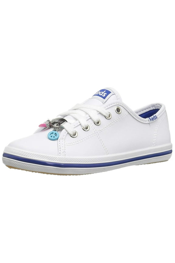 Kickstart Charm Sneaker Little Kid/Big Kid, White Leather, 2.5 M US Little Kid