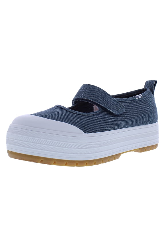 Mary Jane Platform Womens Shoes Size 9.5, Color: Denim