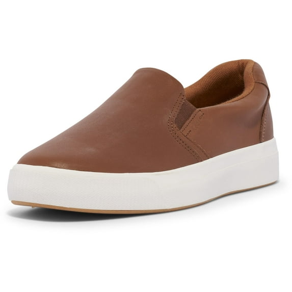 Keds Pursuit Womens' Slip On Sneakers, Cognac Leather, 10.5