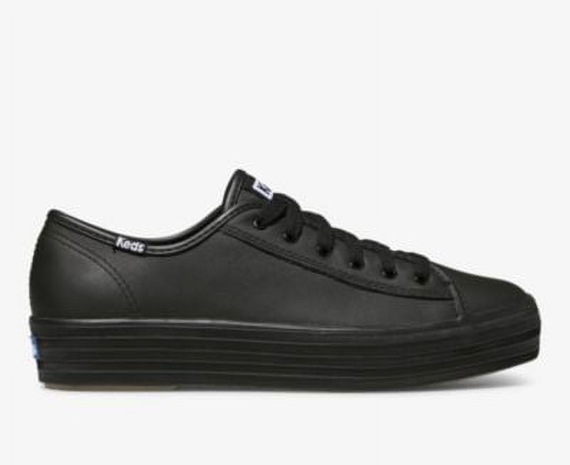 Keds Triple Kick Leather Women 6.5 Black Black Walmart