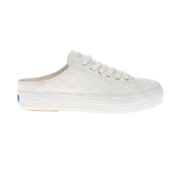 Keds Triple Kick Mule Snow White Eyelet  KW-TKMULE-5A-110 Women's Size 8.5
