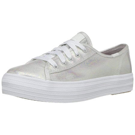 Keds Triple Kick Sneaker Little Kid/Big Kid, Grey Iridescent, 6 M US Big Kid