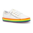 thumbnail image 1 of Keds Unisex-Child Kickstart Sneaker Little Kid 4-8 Years 12 Little Kid White/Rainbow, 1 of 5