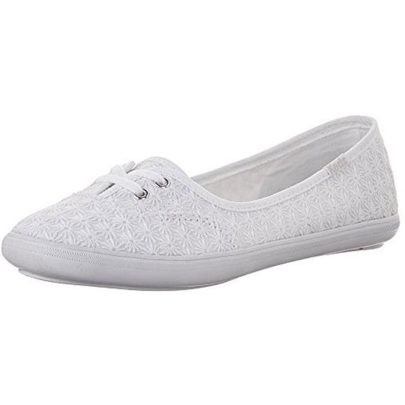 Keds WF56454 Women's Teacup Mini Daisy Fashion Sneaker, White, 8.5 M US