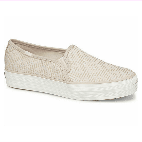 Keds WF58986 Women's Triple Decker Matte Shine Petal Pink Shoes, 9.5 Med